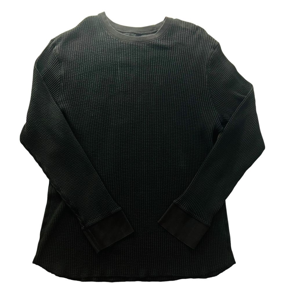 Gap Athletic Fit Black Long Sleeve Womens Thermal Soft Warm Shirt Top Cotton XXL